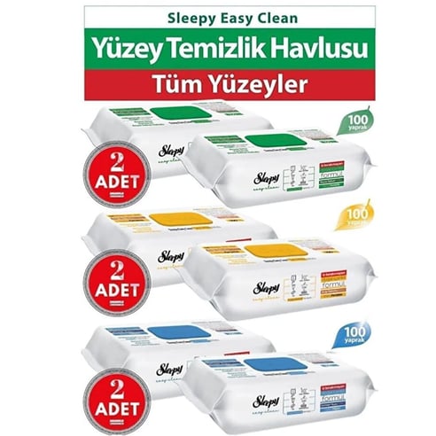 Sleepy Easy Clean Yüzey Temizlik Havlusu 6'lı Set