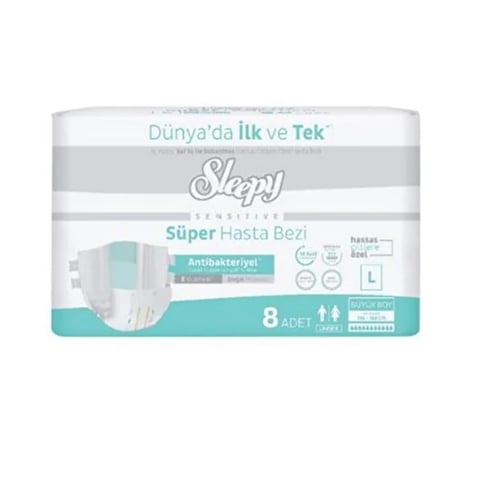 Sleepy Süper Hasta Bezi Büyük Boy L 100 - 150 cm 8 Adet