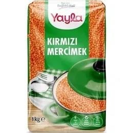 Yayla Kırmızı Mercimek Top Tane İthal 1 kg 