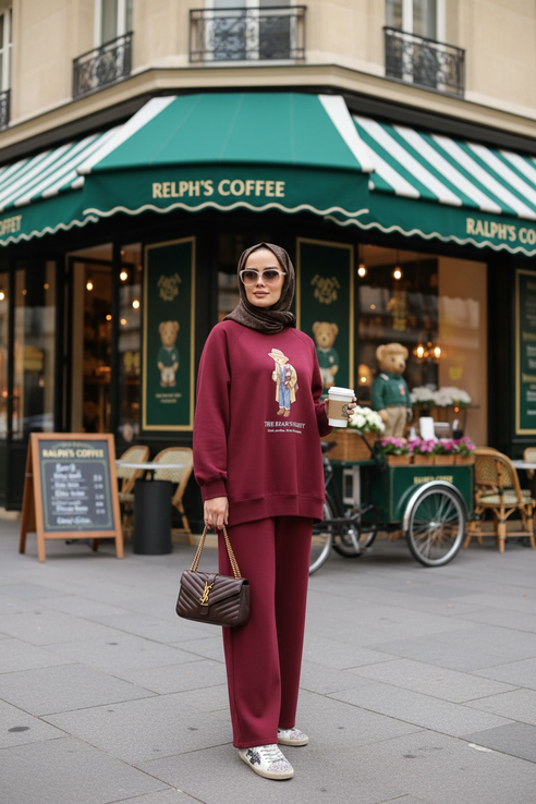 The Bear Sea Comfort Set İkili Takım Bordo