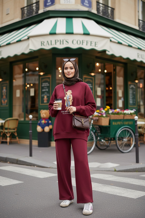 The Bear Sea Comfort Set İkili Takım Bordo