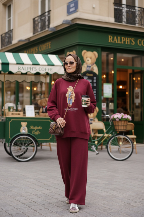The Bear Sea Comfort Set İkili Takım Bordo