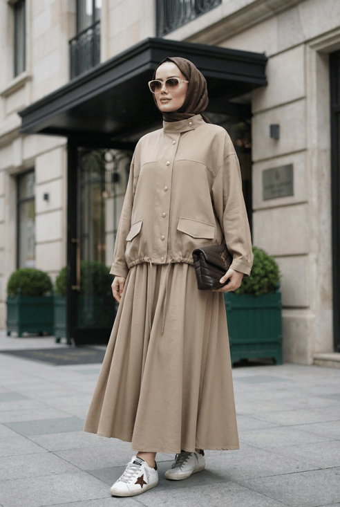 Aurelia Gold Tensel Set- Etekli Takım –Bej