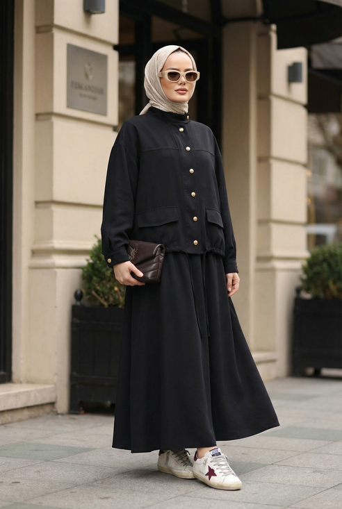 Aurelia Gold Tensel Set- Etekli Takım – Siyah
