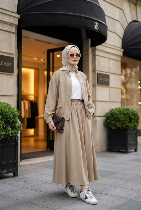 Aurelia Gold Tensel Set- Etekli Takım –Bej