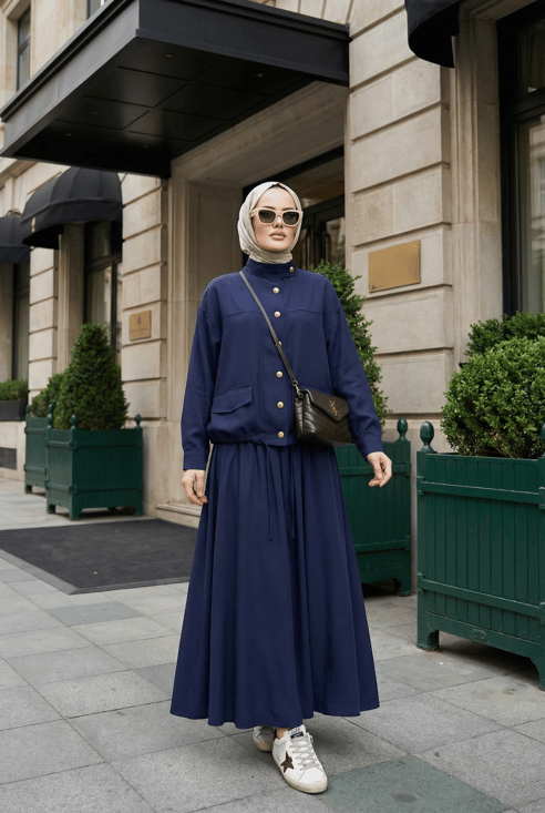 Aurelia Gold Tensel Set- Etekli Takım – Lacivert