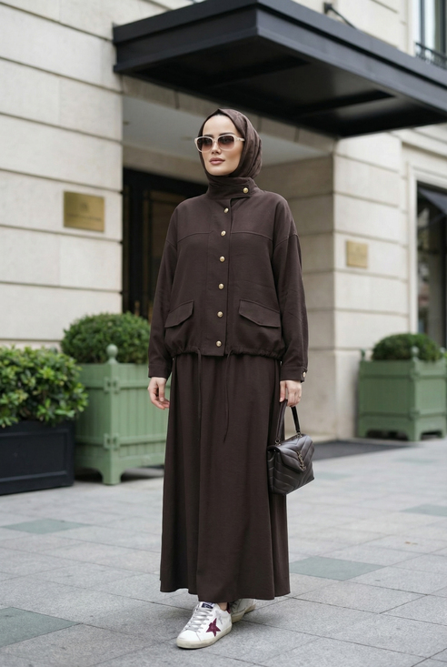 Aurelia Gold Tensel Set- Etekli Takım – Acıkahve