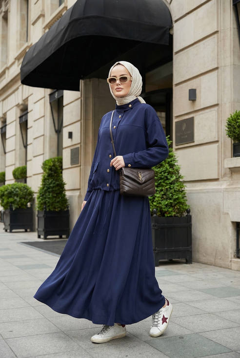 Aurelia Gold Tensel Set- Etekli Takım – Lacivert