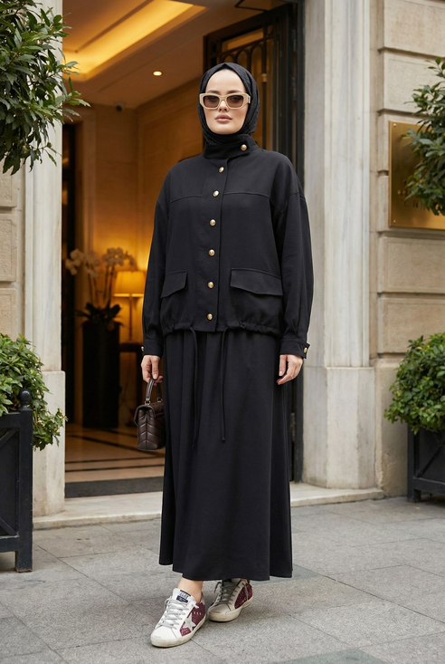 Aurelia Gold Tensel Set- Etekli Takım – Siyah