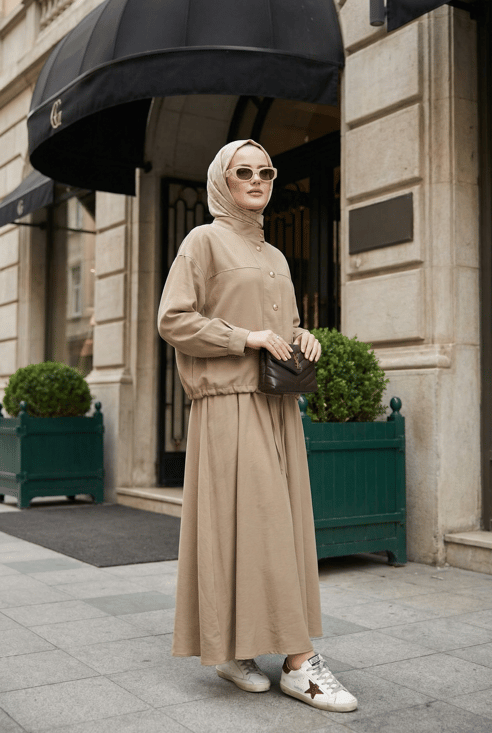 Aurelia Gold Tensel Set- Etekli Takım –Bej