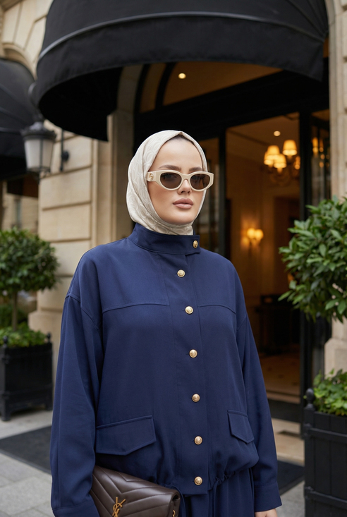 Aurelia Gold Tensel Set- Etekli Takım – Lacivert