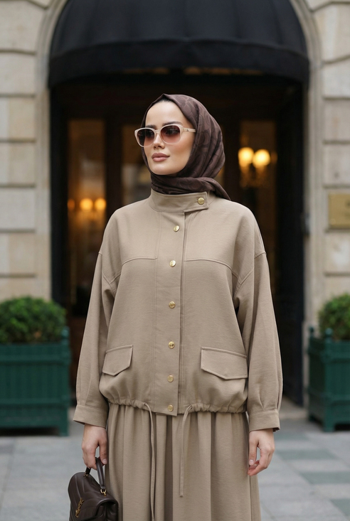 Aurelia Gold Tensel Set- Etekli Takım –Bej