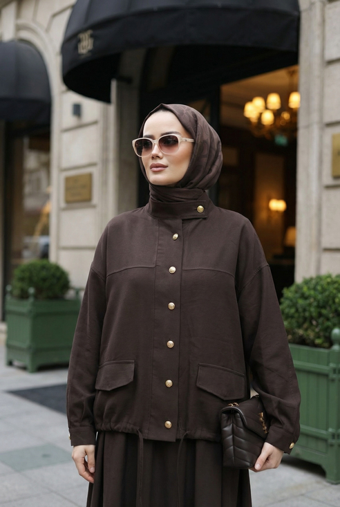 Aurelia Gold Tensel Set- Etekli Takım – Acıkahve