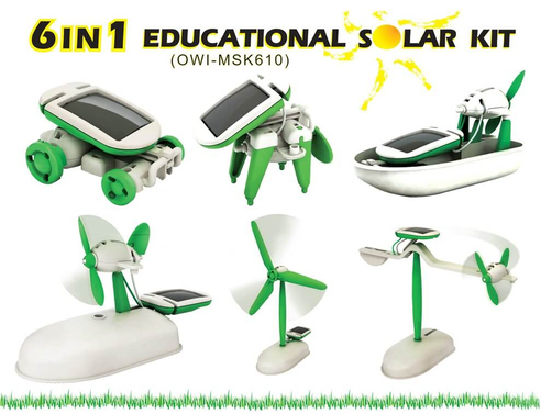 Solar Robot Kit 6 in 1 Güneş Enerjili Robot Seti | Robocombo