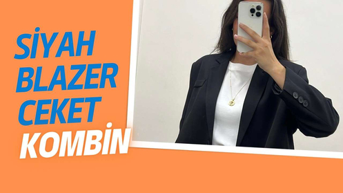 Siyah Blazer Ceket Kombinleri
