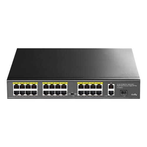 Cudy FS1026PS1 300W PoE+ 24 Port 10/100Mbps+ 2 Port…