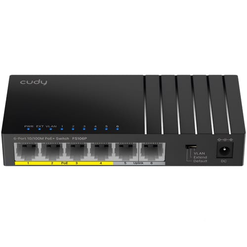 Cudy FS106P 6 Port 10/100Mbps 36W PoE+ Megabit Fast…