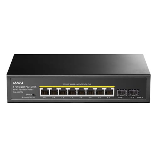 Cudy GS1008PS2 8 Port Gigabit 120W 250m PoE+, 2 Gigabit SFP…