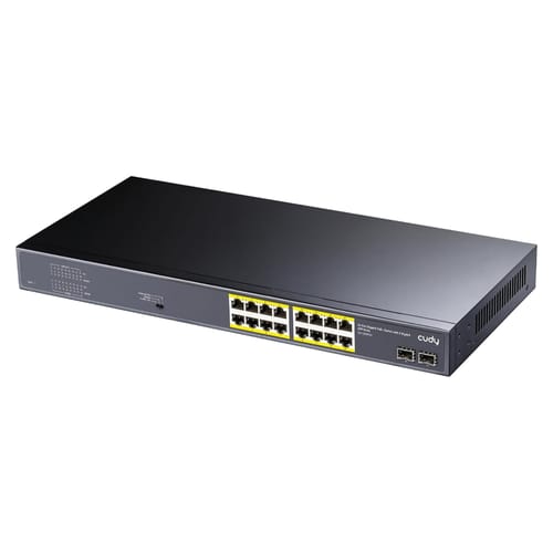 Cudy GS1020PS2 16 Port Gigabit 200W 250m PoE+, Gigabit SFP,…