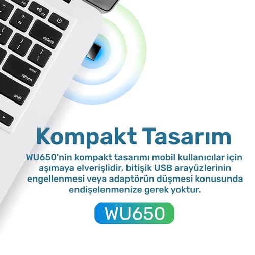 Cudy WU650 5GHz 433Mbps, 2.4GHz 200Mbps Wi-Fi Mini USB…