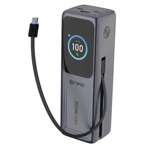 NPO WP001A 2xUSB-C,1xUSB-C Kablolu Led Ekranlı 205W…