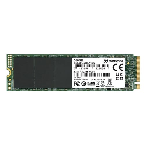 Transcend TS500GMTE110Q 500GB 1900/900MB/s PCIe Gen3x4 2280…
