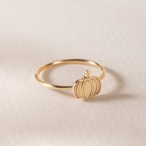 Altın Balkabağı Figürlü Yüzük - Goldstore