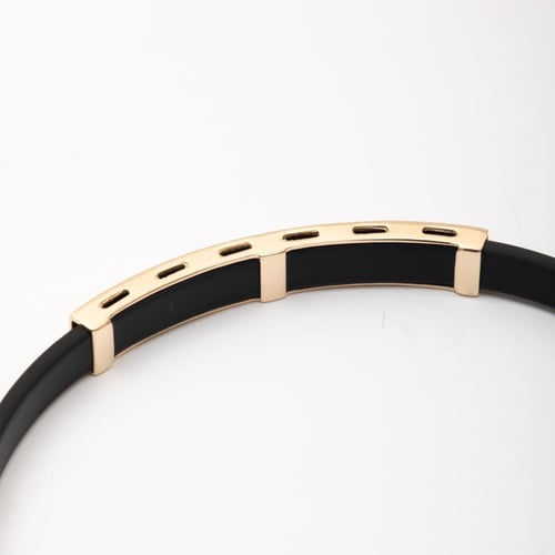 Altın Bar Deri Erkek Bileklik - Goldstore