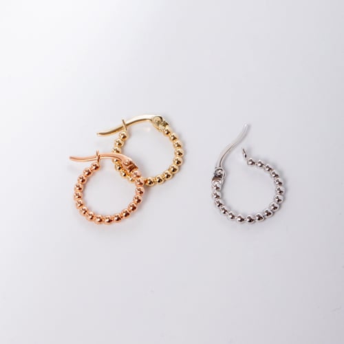 Altın Boncuk Halka Küpe - Goldstore