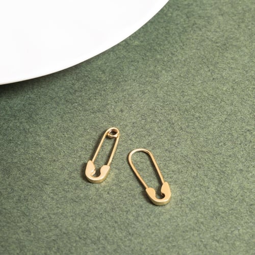 Altın Güvenlik İğnesi Küpe - Goldstore