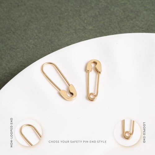 Altın Güvenlik İğnesi Küpe - Goldstore