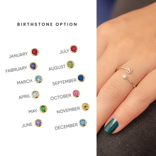 Solid Gold Initial Ring - Goldstore