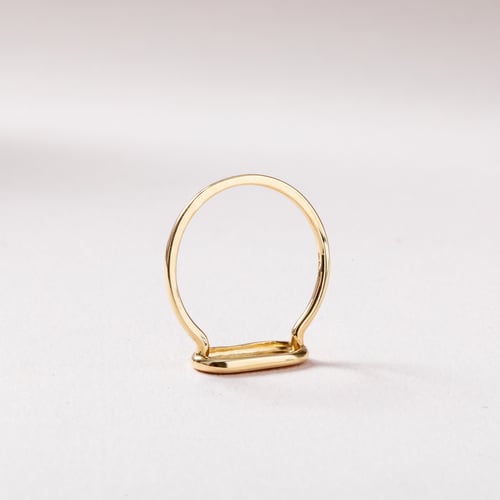 Altın Kişiye Özel Bar Signet Yüzük - Goldstore