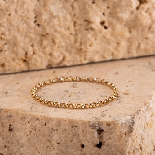 Altın Küp Zincir Yüzük - Goldstore