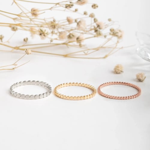 Altın Nokta Desenli Yüzük - Goldstore