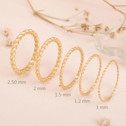 Altın Örgü Halat Yüzük - Goldstore