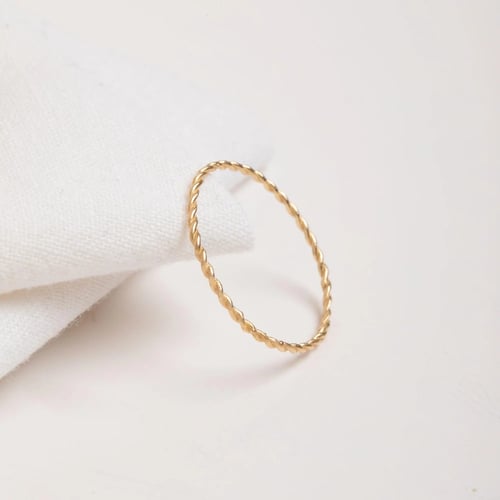 Altın Örgü Halat Yüzük - Goldstore
