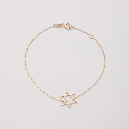 Altın Pırlantalı Davut Yıldızı Bileklik - Goldstore