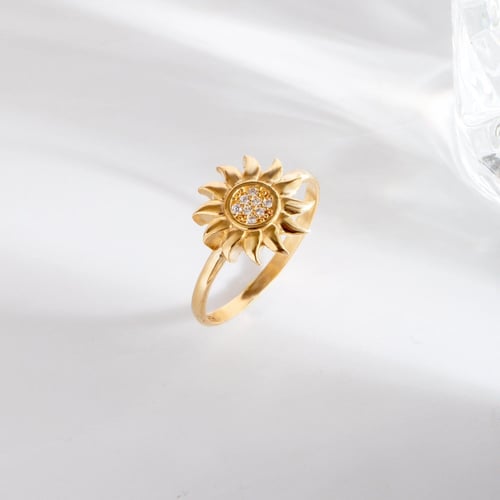 Gold Celestial Sun Ring - Goldstore