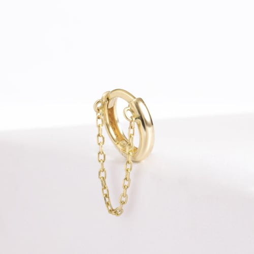 Altın Tek Zincir Sallantılı Halka Küpe - Goldstore