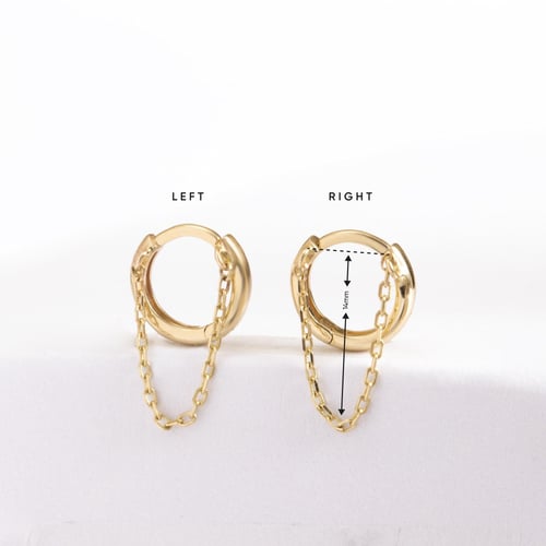 Altın Tek Zincir Sallantılı Halka Küpe - Goldstore