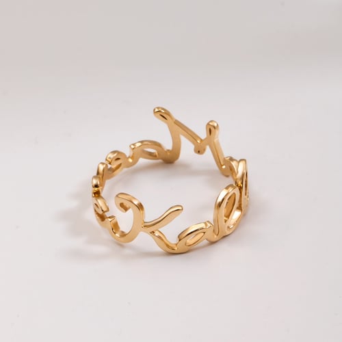 Gold Personalized Handwriting Name Ring - Goldstore