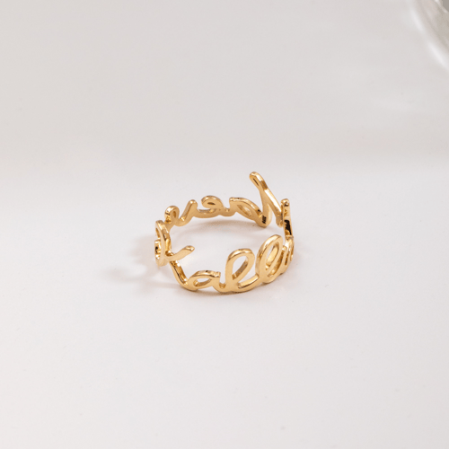 Gold Personalized Handwriting Name Ring - Goldstore