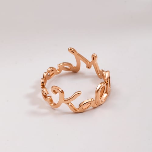 Gold Personalized Handwriting Name Ring - Goldstore
