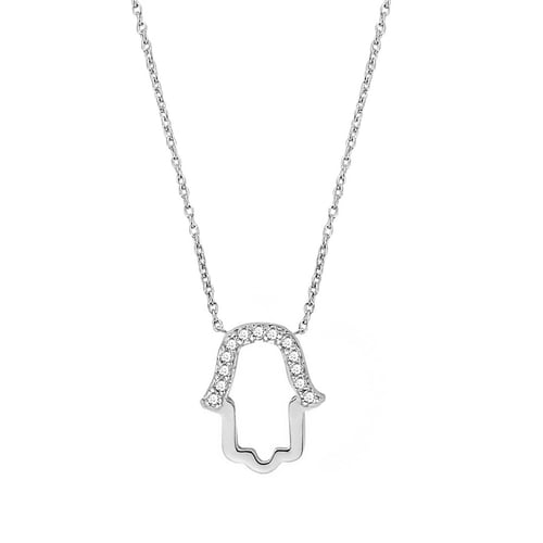 Goldstore-0.07 ct. Pırlanta Fatma Ana Eli Kolye