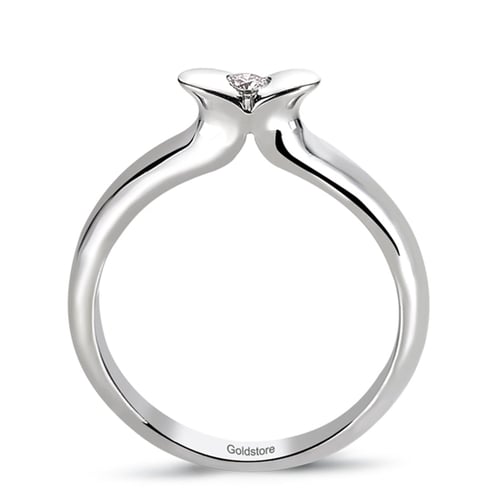 Goldstore-0.08 ct. Pırlanta Tektaş Yüzük