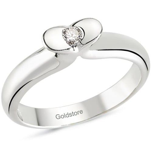 Goldstore-0.08 ct. Pırlanta Tektaş Yüzük