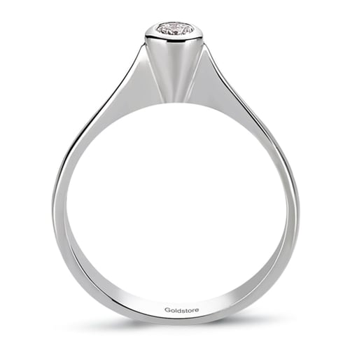 Goldstore-0.09 ct. Pırlanta Tektaş Yüzük