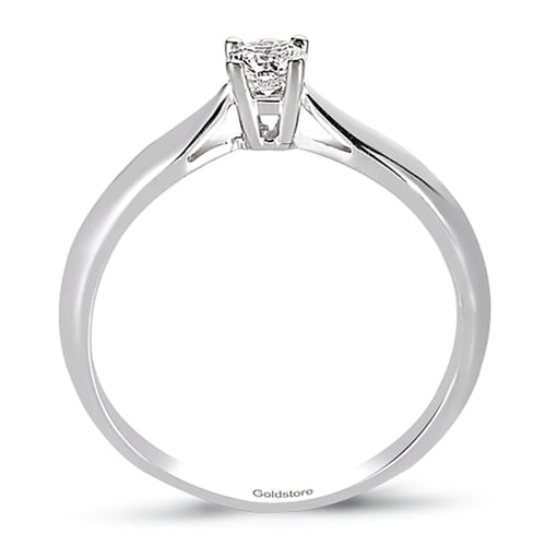 Goldstore-0.18 ct. Pırlanta Klasik Tektaş Yüzük
