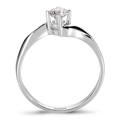 Goldstore-0.29 ct. Pırlanta S Kollu Tektaş Yüzük